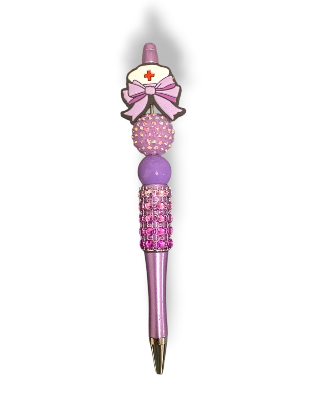 Lavender Nurse Bow Decorative Pen - Pink & Purple Accent